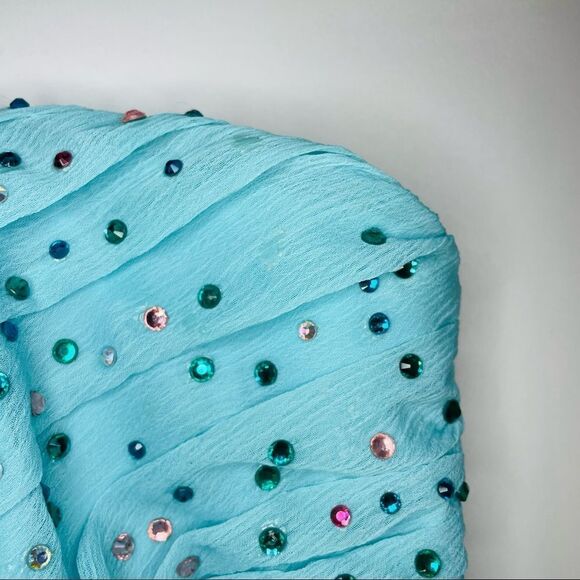 David’s Bridal F14847 Cascade Chiffon Strapless Dress size 4 - Picture 8 of 12